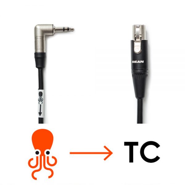Tentacle Sync Adapterkabel mit 3,5-mm-Miniklinke auf Neutrik REAN TA3-Stecker für Sound Devices 552 und andere Recorder.