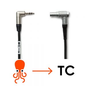 Tentacle Sync Adapterkabel mit 3,5-mm-Miniklinke auf 90-Grad-LEMO-5-Pin-Stecker für die ARRI ALEXA Mini.