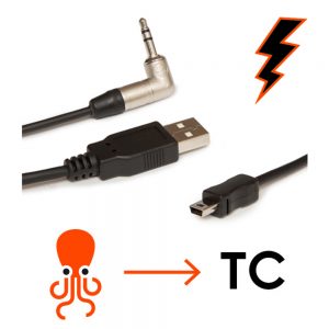 Tentacle Sync Y-Kabel führt Timecode und Ladestrom gleichzeitig über 10-poliges Mini-USB an die GoPro HERO3/HERO4.