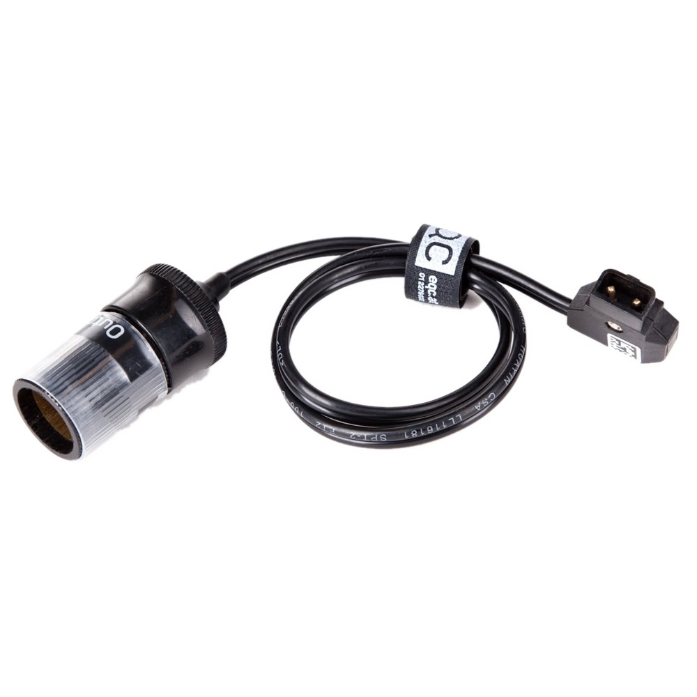 EQC D-Tap zu 12-V-KFZ-Adapterkabel, 50 cm lang, für ungeregelte 11 bis 16,5 Volt Ausgangsspannung.