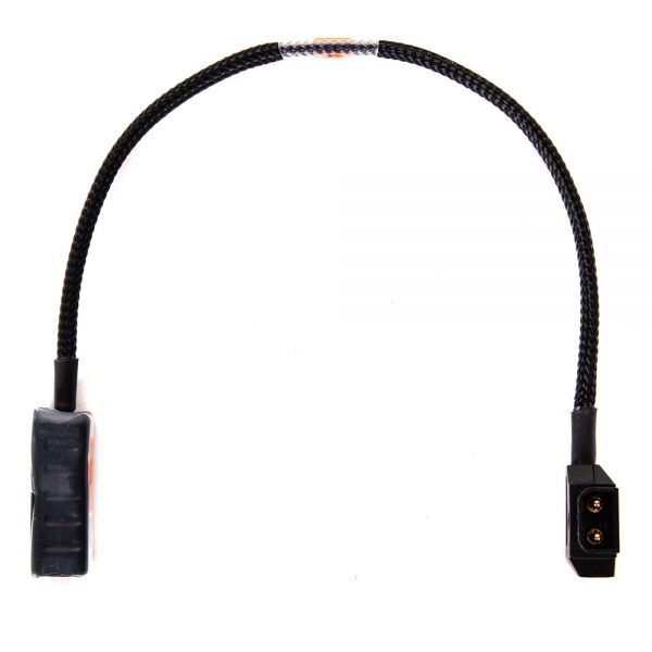 EQC D-Tap-Verlängerungskabel mit 30 cm Zusatzlänge für V-Mount- und Gold-Mount-Akkus.