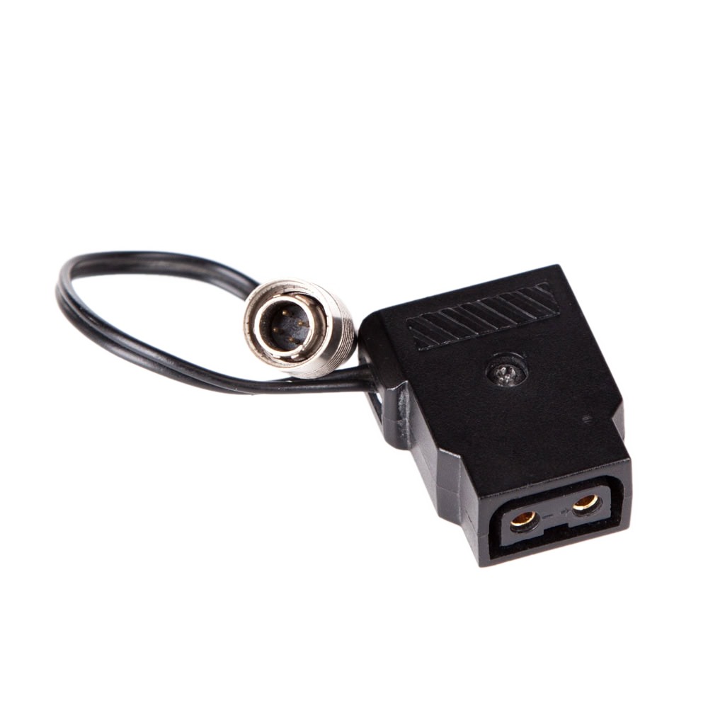 EQC Adapterkabel führt einen runden Hirose-Stromstecker auf eine D-Tap-Buchse für Kamerazubehör.