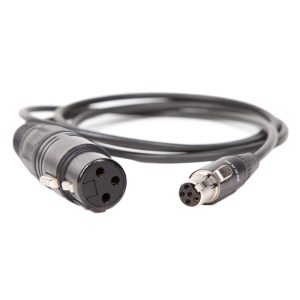 EQC Audiokabel verbindet einen TA5F-Mini-XLR-Stecker mit einer 3-poligen XLR-Kupplung.