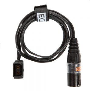 EQC Stromkabel führt einen 4-poligen XLR-Stecker auf eine D-Tap-Buchse für Zubehör.