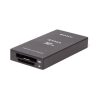 USB-3.0-Kartenlesegerät für XQD- und SD-Karten, zwei Kartentypen in einem Gerät für schnellen Transfer. Sony MRW-E90 Kartenlesegerät liest sowohl XQD- als auch SD-/SDHC-/SDXC-Speicherkarten.