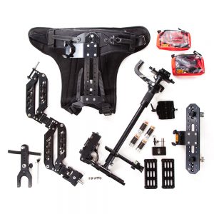 Easy Steady Steadycam System ist eine körpergetragene Kamerastütze aus Weste, iso-elastischem Arm und ausbalanciertem Sled.