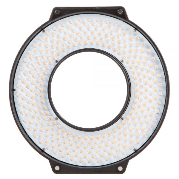 F&V R300S SE Bi-Color-Ringlicht mit stufenlos einstellbarer Farbtemperatur von 3200 bis 5600 K.