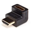 Schafft einen platzsparenden 90°-Übergang, etwa wenn das Kabel direkt hinter einem Gerät abknicken muss. HDMI-Buchse-auf-HDMI-90°-Winkeladapter lenkt die Verbindung platzsparend um die Ecke.