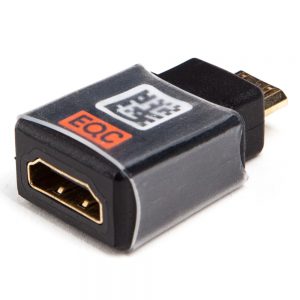 HDMI-Buchse-auf-Mini-HDMI-Stecker-Adapter verbindet Standard-HDMI-Kabel mit Mini-HDMI-Geräten.