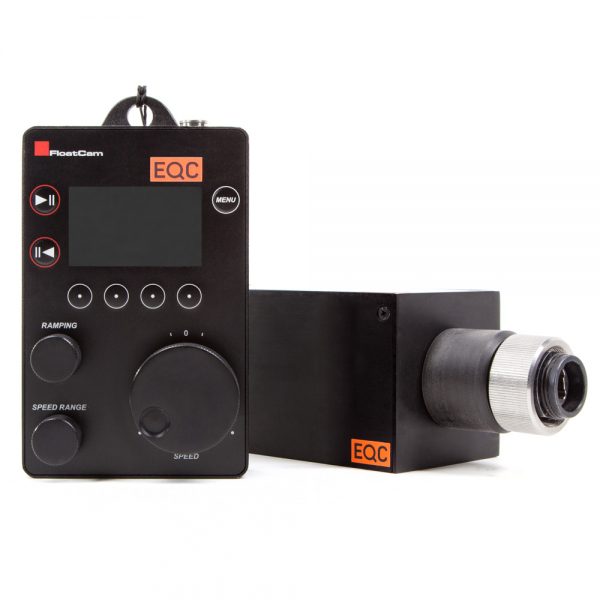 Floatcam Motion-Control-Einheit mit Bedienpult und kompakter Antriebsbox für DC-Slider-Systeme.