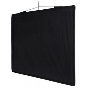 Floppy 120 x 120 cm mit schwarzem Stoff und Stiftaufnahme für Grip-Kopf oder C-Stand.