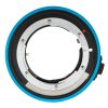 Fotodiox Pro Cine-Adapter mit Nahaufnahme der Kontaktstifte und des Fokus-Bestätigungspunkts.