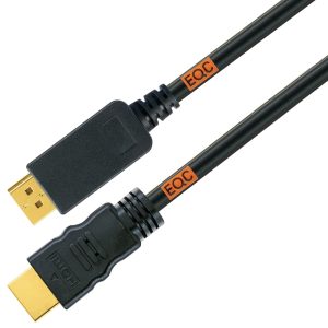 HDMI-auf-HDMI-Kabel mit 5 m Länge überträgt Bild und Ton über beidseitig vergoldete Stecker.