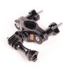 Im Set enthalten sind Schrauben und eine Mutter zur Montage der Halterung am Lenker. Lenkerhalterung für GoPro-Stecksystem zur Befestigung an Fahrrad-, Motorrad- oder Rohrlenkern.