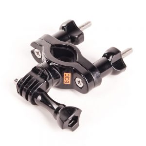 Lenkerhalterung für GoPro-Stecksystem zur Befestigung an Fahrrad-, Motorrad- oder Rohrlenkern.