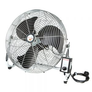 Honeywell HV-180E Windmaschine mit Metallgehäuse und Drehregler für drei Lüfterstufen.