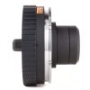 Setzt 2/3-Zoll-B4-Broadcast-Objektive auf UMS/PL-Anschluss um, geeignet für Kameras mit S16-/2K-Sensor. IBE Optics HDx1.4 B4 > UMS/PL Objektivadapter, Seitenansicht mit sichtbarer Optik.