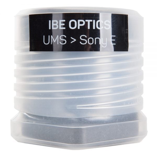 IBE Optics UMS-Objektivadapter mit Sony-E-Bajonett für UMS-kompatible Cine-Objektive.