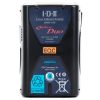 V-Mount-Lithium-Ionen-Akku mit zwei D-Tap-Ausgängen und USB-Anschluss zur Versorgung von Monitoren, Recordern oder Funkstrecken; 146 Wattstunden Kapazität. IDX Endura DUO-150 V-Mount-Lithium-Ionen-Akku mit zwei D-Tap-Ausgängen und USB-Anschluss.
