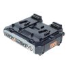 Simultanes 2-Kanal-Ladegerät für V-Mount-Akkus mit LIFE-PLUS-Modus für längere Batterielebensdauer und 100-Watt-DC-Ausgang über 4-Pin-XLR. IDX VL-2000S V-Mount-Akkuladegerät lädt zwei Akkus gleichzeitig mit LIFE-PLUS-Modus.