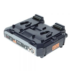 IDX VL-2000S V-Mount-Akkuladegerät lädt zwei Akkus gleichzeitig mit LIFE-PLUS-Modus.