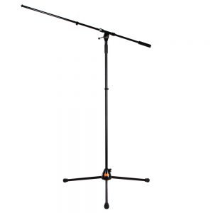 K&M 21021 Overhead-Mikrofonständer aus Stahl bietet einen Höhenbereich von 112 bis 201 cm für schwere Mikrofone.