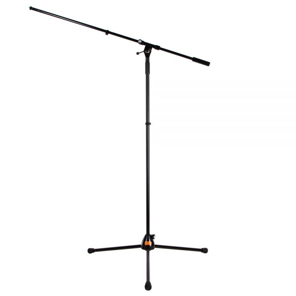 K&M 21021 Overhead-Mikrofonständer aus Stahl bietet einen Höhenbereich von 112 bis 201 cm für schwere Mikrofone.