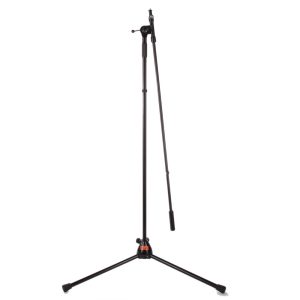K&M 21021 Overhead-Mikrofonständer aus Stahl bietet einen Höhenbereich von 112 bis 201 cm für schwere Mikrofone.