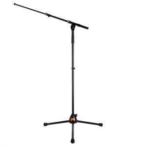 K&M 210/9 Mikrofonstativ mit Galgenarm deckt einen Höhenbereich von 900 bis 1600 mm ab.