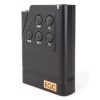 Verbindet den Träger drahtlos mit Basisstation und übrigen Teilnehmern des LaON-LT150-Funk-Intercoms. LaON BP150 Intercom-Beltpack mit Bedienfeld für Gruppenwahl und Lautstärke am Gürtel.