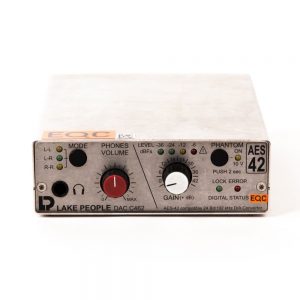 Lake People DAC C462 D/A-Wandler mit AES42-Eingang und Gain-Regler an der Frontblende.