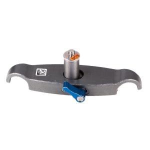 Optikstütze für 19mm-Rods mit höhenverstellbarem Stützpfosten und 1/4-Zoll-Gewinde.
