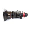 ENG-ähnliches Servo-Zoom für Broadcast- und Cinema-Einsatz mit abnehmbarer Antriebseinheit. Canon CN7x17 17-120mm T2.95 Cine-Servo-Zoomobjektiv mit 7-fachem Zoom und 114 mm Frontdurchmesser.