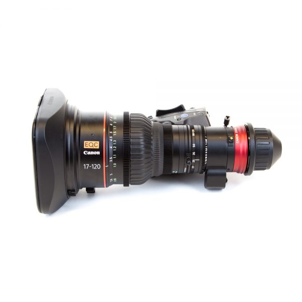 Canon CN7x17 17-120mm T2.95 Cine-Servo-Zoomobjektiv mit 7-fachem Zoom und 114 mm Frontdurchmesser.