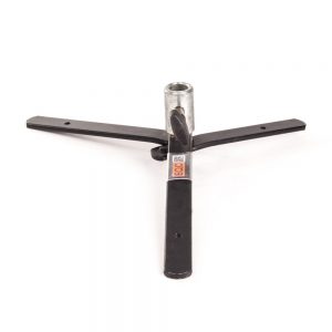 Manfrotto 003MF Mini Backlite Bodenstativ trägt bis zu 10 Kilogramm bei maximal 8 Zentimeter Höhe.