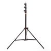Leichtes, luftgedämpftes Aluminium-Lichtstativ mit Quick-Stack-System zum platzsparenden Zusammenclipsen mehrerer Stative. Manfrotto 1004BAC Lichtstativ aus Aluminium mit Luftdämpfung, ausziehbar von 124 bis 366 cm Höhe.