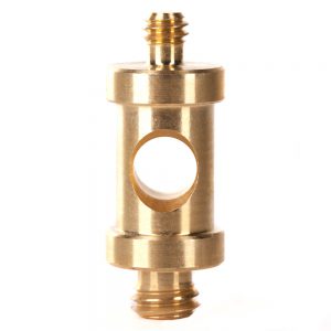 Manfrotto 118 Aufnahmebolzen aus Messing mit 1/4"-20- und 3/8"-16-Außengewinde für Blitze und Zubehör.