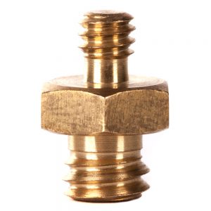 Manfrotto 147 Adapterschraube aus Messing mit 3/8"-16- und 1/4"-20-Außengewinde für Licht- und Kamerazubehör.