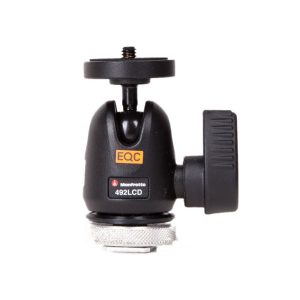 Manfrotto 492LCD Micro-Kugelkopf mit Blitzschuh-Montage für LCD-Monitore bis 2 kg Traglast.
