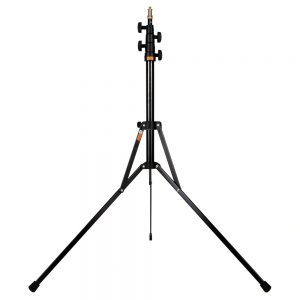 Manfrotto 5001B Lichtstativ aus Aluminium mit 5-teiligem Auszug und 190 cm maximaler Höhe.