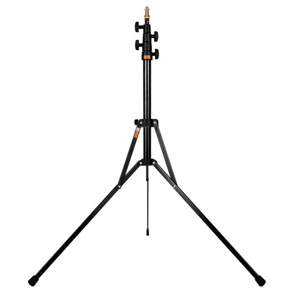 Manfrotto 5001B Lichtstativ aus Aluminium mit 5-teiligem Auszug und 190 cm maximaler Höhe.
