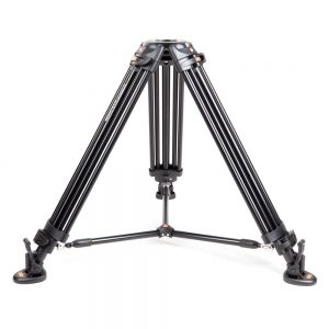Manfrotto 546B Pro-Video-Stativ aus Aluminium mit 75-mm-Halbschale und stabiler Mittelspinne.