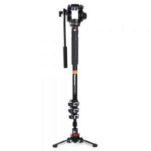 Manfrotto MVMXPRO500 Einbeinstativ mit Fluid-Videokopf und 2,03 m maximaler Arbeitshöhe.