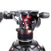 Fluid-Videokopf mit stufenlosem Stickstoff-Gewichtsausgleich auf 546B-Beinen, Traglast bis 8 kg. Manfrotto N8 Nitrotech Fluidkopf auf 546B-Stativ mit stufenlosem Gewichtsausgleich bis 8 kg.