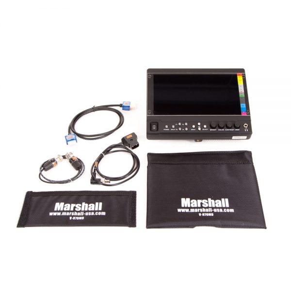 Marshall V-LCD71MD-3G 7-Zoll-Monitor mit 3G-SDI-Eingang und 700 cd/m² Helligkeit.