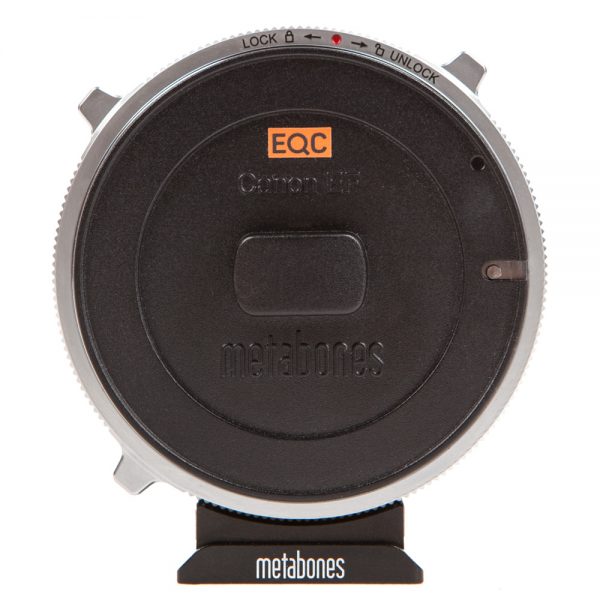 Gebrauchter Metabones BMPCC4K-EF-Speedbooster CINE XL 0.64x zeigt frontal das Canon-EF-Bajonett.