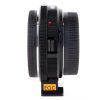Metabones MFT-F-Speedbooster XL 0.64x in der Seitenansicht mit doppeltem Griffring.