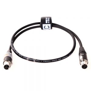 Mini-XLR3F-auf-Mini-XLR3F-Verbindungskabel mit 50 cm Länge für kompakte Kameras und Feldmonitore.