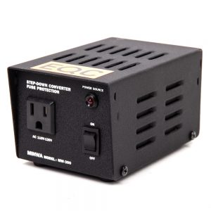 Minwa MW-200 Spannungswandler mit 200 Watt Leistung für die Umwandlung zwischen 230 V und 110 V.