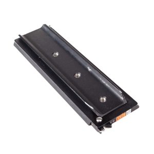 Movcam Schwalbenschwanzplatte im ARRI-Standard mit 290 mm Länge für lange Cine-Optiken.